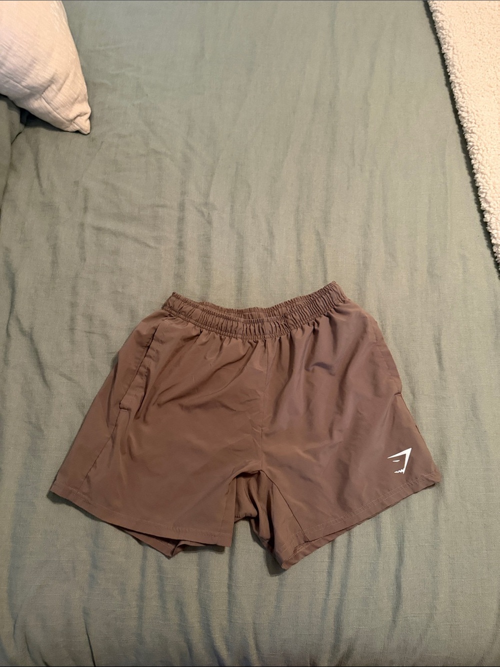 Gymshark Brown Men's Athletic Shorts with Elastic Waist 5” inseam